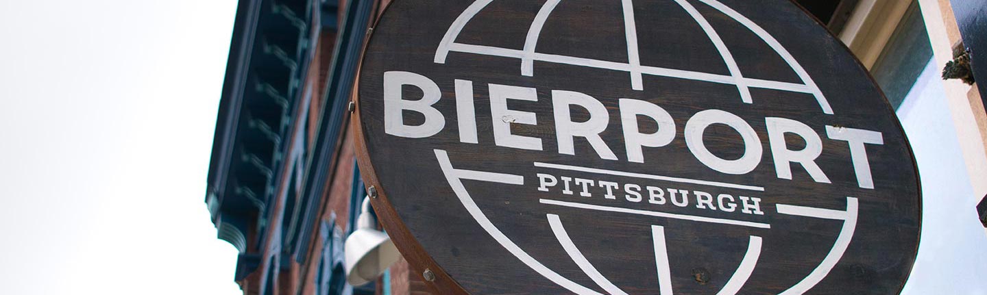 a photo of the outside of Bierport, Pittsburgh finest beer and wine selection